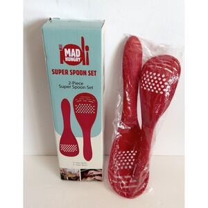 Mad Hungry Super Spoon Set Of 2 Utensils 9" Super Spoon & 11" MHGS2PSSRD new